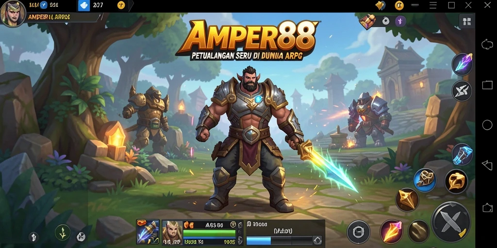 Tampilan gameplay ARPG yang mendebarkan di AMPER88.