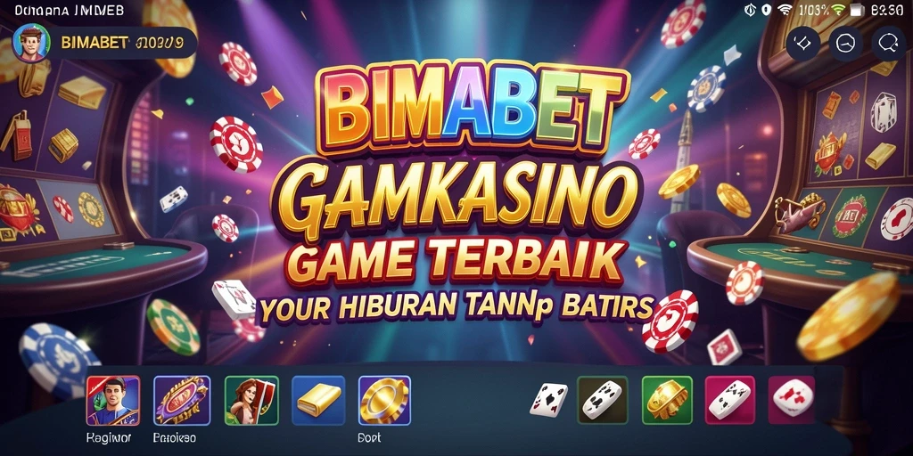 Tampilan gameplay menarik dari aplikasi Kasino BIMABET.