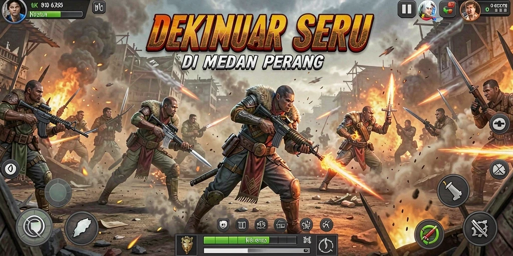 Gameplay DKK yang mendebarkan dalam pertarungan Battle Royale.