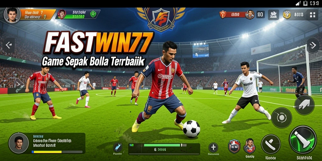 Tampilan menarik dari gameplay sepak bola di FASTWIN77.