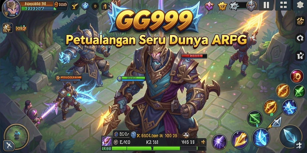 Tangkapan layar menunjukkan aksi bertarung seru dalam game ARPG.