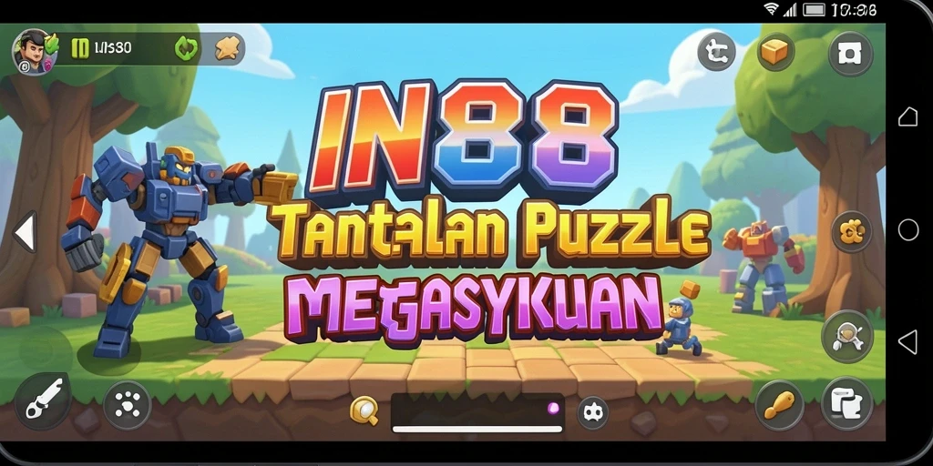 Tampilan gameplay Puzzle yang menantang dan seru di IN88.