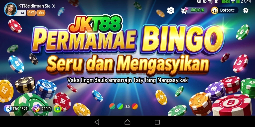 Screenshot utama JKT88 yang menunjukkan gameplay Bingo yang mendebarkan.