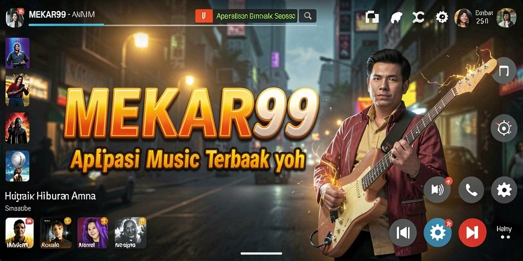 Screenshot gameplay MEKAR99 menampilkan keseruan bernyanyi dan bersaing dalam musik.