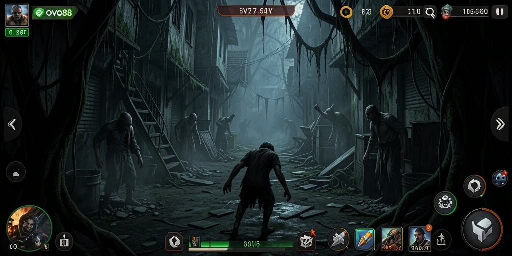 Screenshot menampilkan suasana mencekam dalam gameplay OVO88.