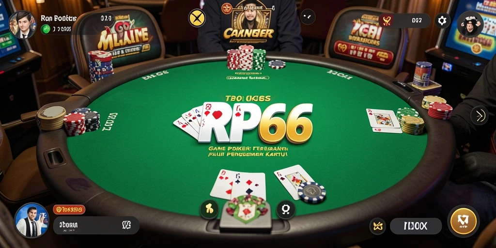 Tampilan gameplay Poker yang intens dan menarik di RP66.