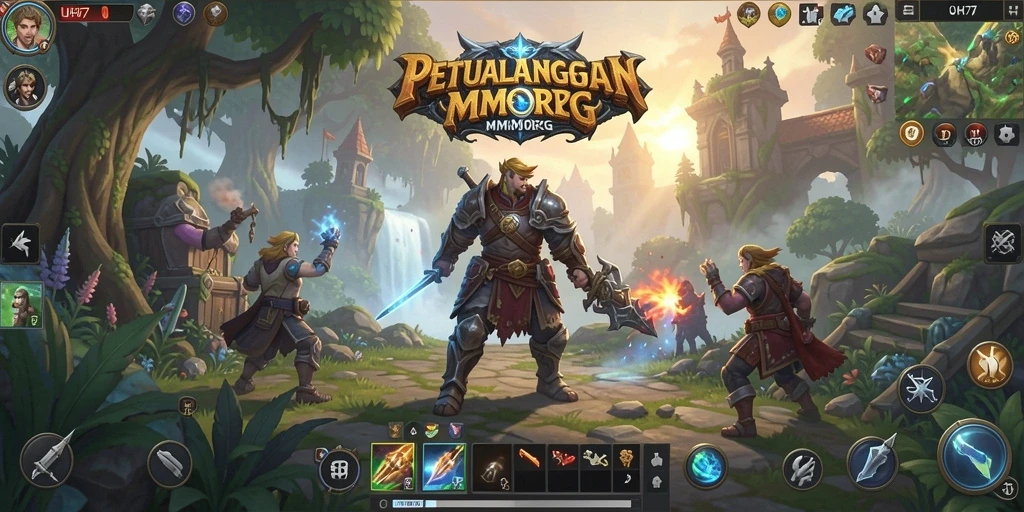 Tampilan menarik dari gameplay UH77 yang penuh aksi MMORPG.